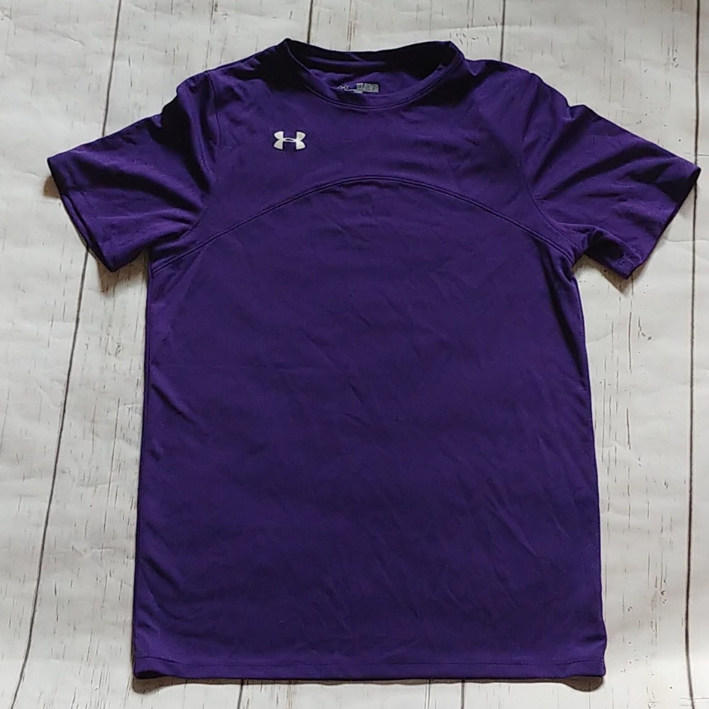 Purple Under Armour Heat Gear Tee
